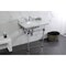 Kingston Brass 30 Carrara Marble Console Sink with Acrylic Legs, Marble WhitePolished Chrome LMS3030MA1 - alternate 4